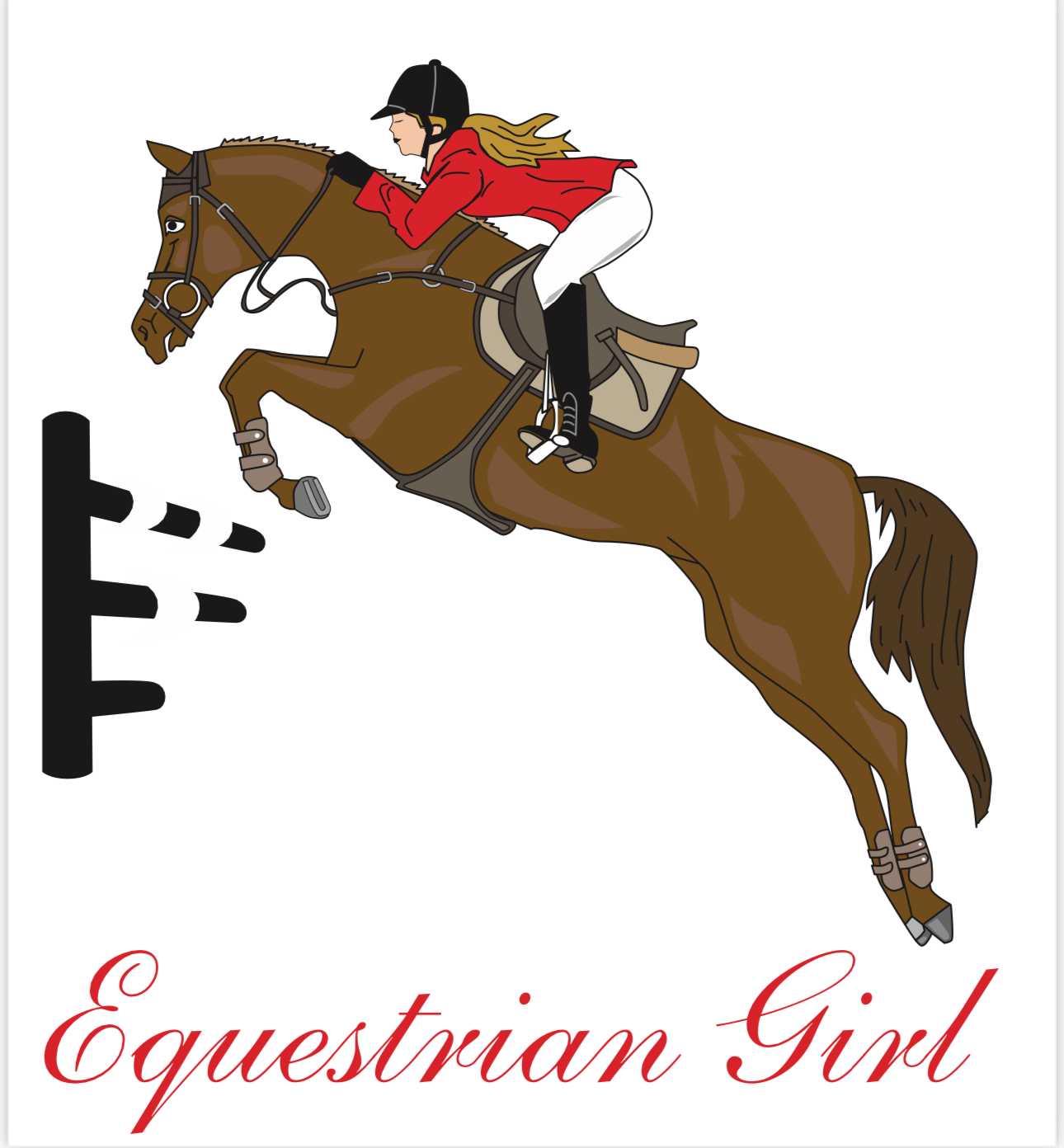 Equestrian Girl White Shirt - Image 2